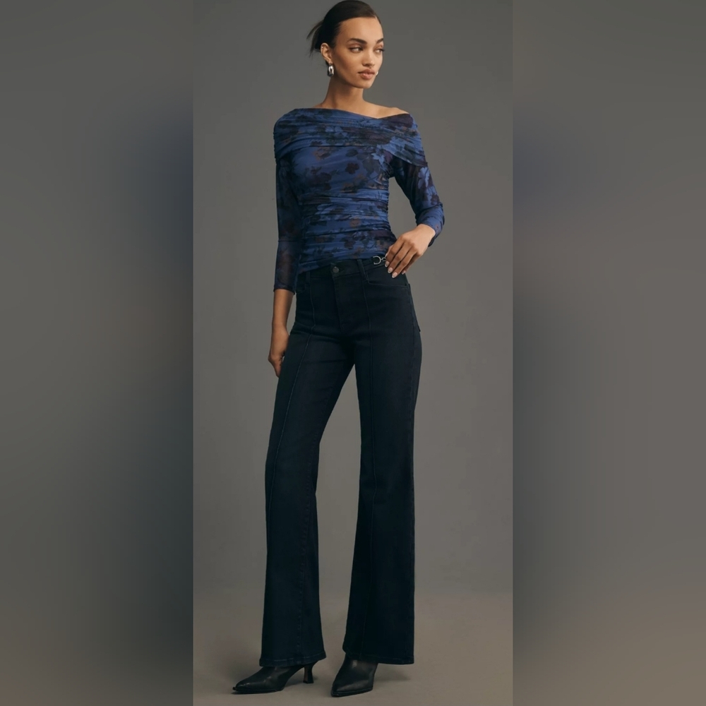 Fidelity Denim Alika High-Rise Flare Jeans